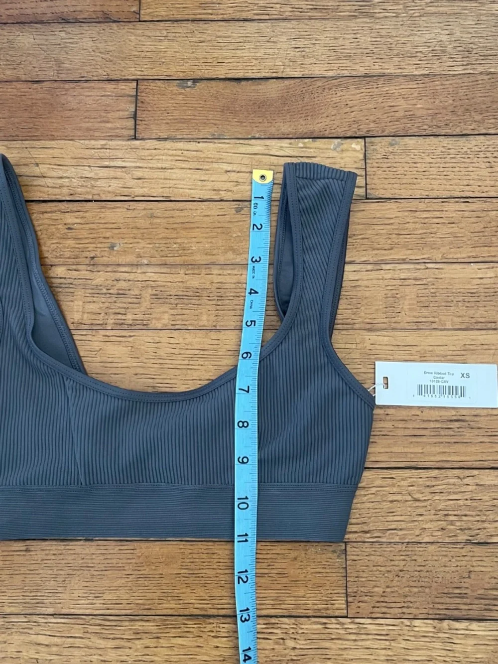 Frankies Bikinis Drew Ribbed Bikini Top NWT